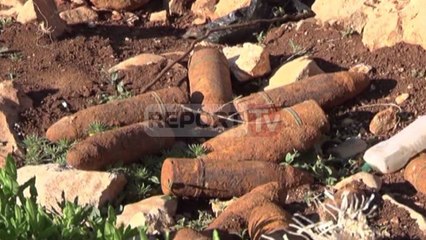 Report TV - Lezhë: Po hapnin një gropë, banorët gjejnë 40 predha luftarake