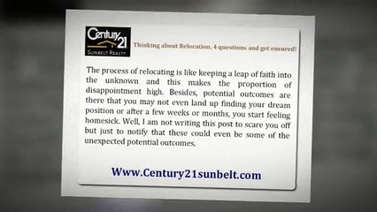 Thinking about Relocation, 4 questions and get ensured!