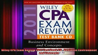 READ book  Wiley CPA Exam Review 2011 Test Bank CD  Business Environment and Concepts Full EBook