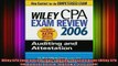 READ book  Wiley CPA Exam Review 2006 Auditing and Attestation Wiley CPA Examination Review Free Online