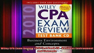 READ book  Wiley CPA Exam Review 2010 Test Bank CD  Business Environment and Concepts Free Online