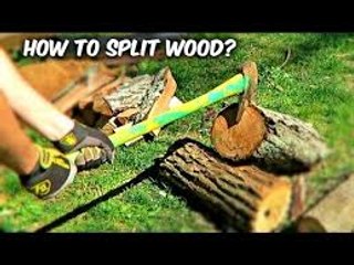 Splitting Firewood with an Axe Proper, Right and Safe Way 2016