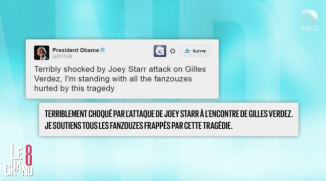Même Obama réagit à la gifle de JoeyStarr ! -Zapping People du 20/04/2016