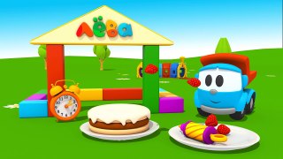 Leo Truck - Happy Birthday PARTY CAKE! (Car Cartoons for Children) - YouTube