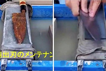 Japanese Sharpening Master Turns Rusted Blade Into A Brand New Knife