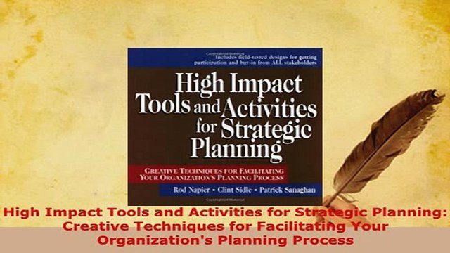 PDF High Impact Tools and Activities for Strategic Planning Creative Techniques for Read Full Ebook