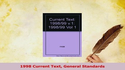 Read  1998 Current Text General Standards Ebook Free