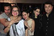 Saif celebrates mom-in-law's birthday with Kareena & the family