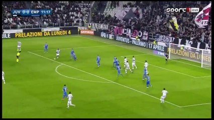 Stephan Lichtsteiner Fantastic Shot Chance - Juventus 0 - 0 Empoli 02-04-2016