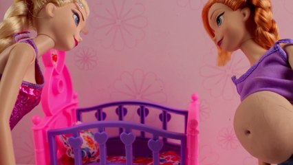 Куклы Холодное Сердце Беременная Анна Рождение Братика Сури игрушки и игры для девочек на русском