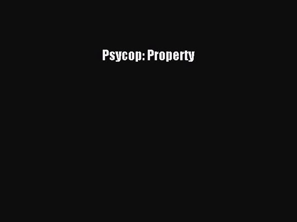 Read Psycop: Property Ebook Free