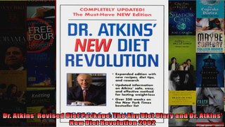 Read  Dr Atkins Revised Diet Package The Any Diet Diary and Dr Atkins New Diet Revolution  Full EBook