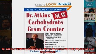Read  Dr Atkins NEW Carbohydrate Gram Counter Totally Updated and Expanded  Full EBook