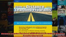Distance Learning Programs 2005 Petersons Guide to Distance Learning Programs