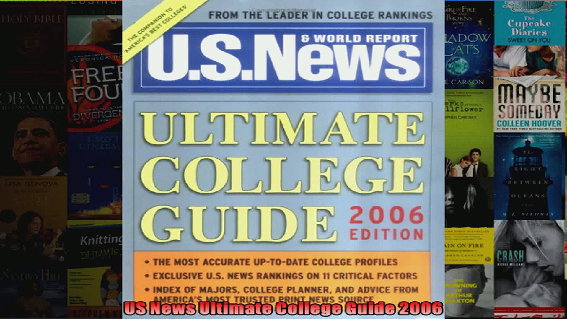 ⁣US News Ultimate College Guide 2006