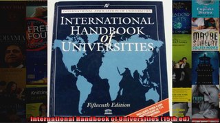 International Handbook of Universities 15th ed