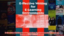 Free   Effective Writing for ELearning Environments Cases on Information Technology Read Download