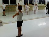 Grand Plies centre Ballet Students 9 years old