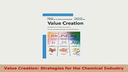 Download  Value Creation Strategies for the Chemical Industry Download Full Ebook