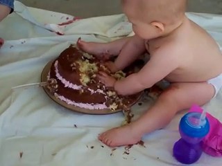 First Birthday Cake - Funny Baby