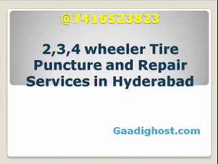 Mobile tyre puncture service in hyderabad | mobile bike, car repair in hyderabad