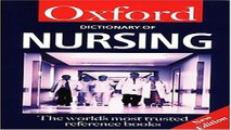 Download A Dictionary of Nursing  Oxford Quick Reference