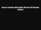 Read Besser schlafen (Wertvolles Wissen 10) (German Edition) PDF Free