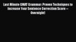 Download Last Minute GMAT Grammar: Proven Techniques to Increase Your Sentence Correction Score