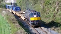 Irish Rail 078 DFDS Liner at Dunbell Co. Kilkenny 15-4-2014