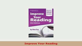 Download  Improve Your Reading PDF Book Free