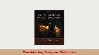 Download  Considering PragmaDialectics Read Online