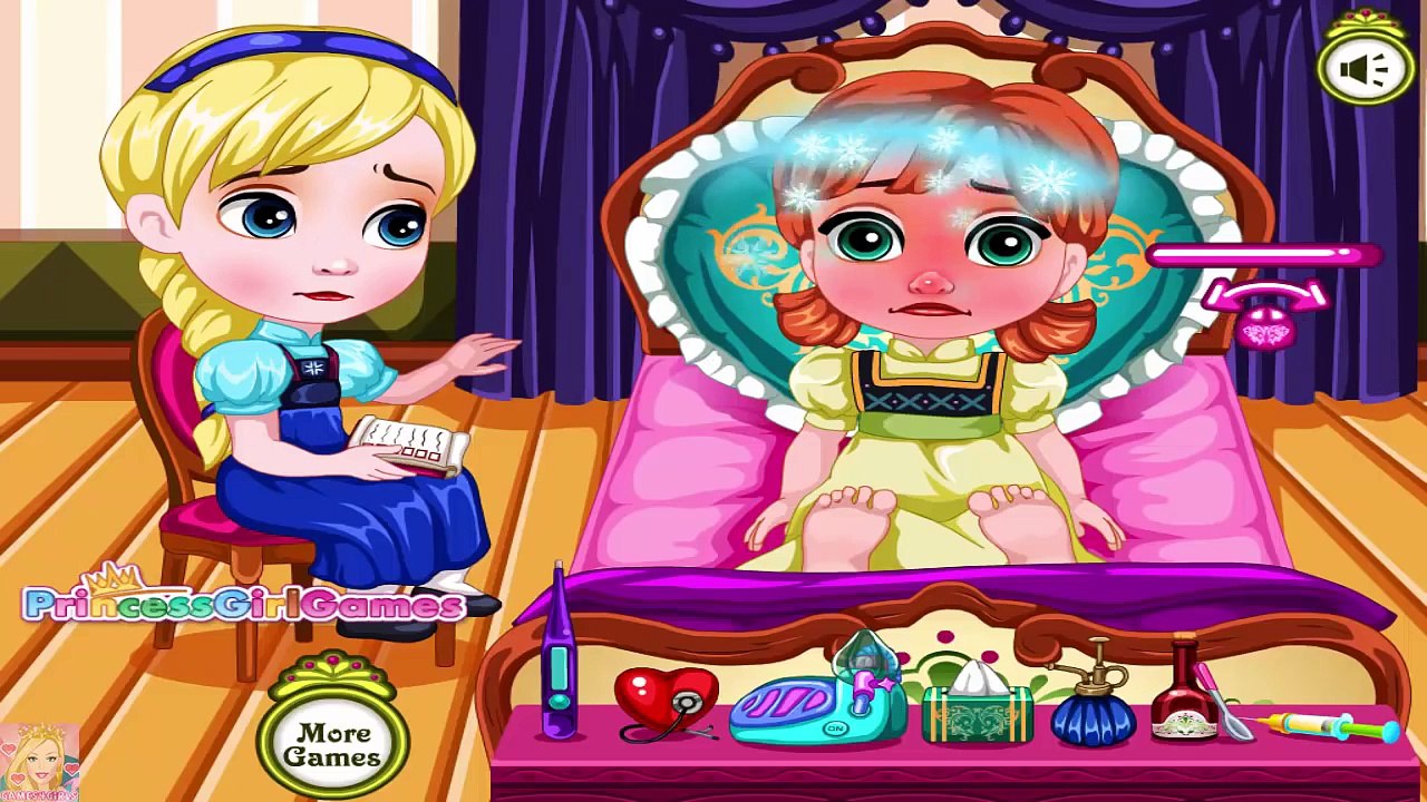 Baby Anna Flu Caring - Frozen Princess Elsa and Anna Flu Doctor Video Game for Kids