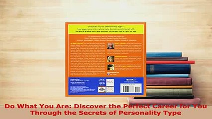 Download  Do What You Are Discover the Perfect Career for You Through the Secrets of Personality Download Full Ebook