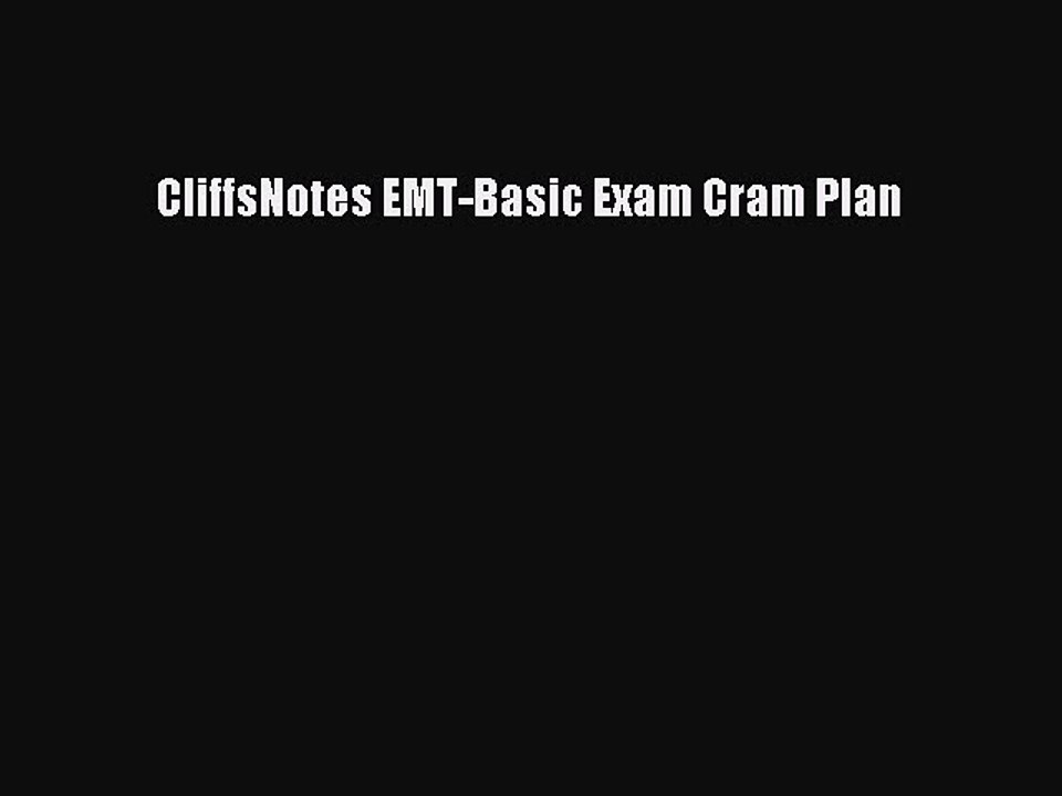 Download CliffsNotes EMT-Basic Exam Cram Plan  EBook