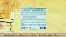 PDF  Sustainable Urbanism Urban Design With Nature Free Books