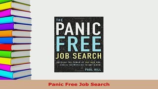 PDF  Panic Free Job Search PDF Book Free