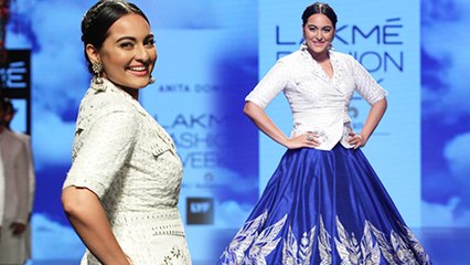 Sonakshi Sinha Twirls, Dances On The Ramp - LFW 2016