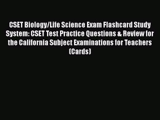 PDF CSET Biology/Life Science Exam Flashcard Study System: CSET Test Practice Questions & Review