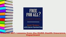 PDF  Free for All Lessons from the RAND Health Insurance Experiment PDF Full Ebook