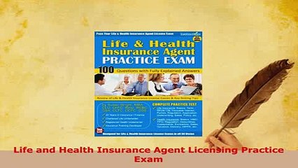 PDF  Life and Health Insurance Agent Licensing Practice Exam PDF Book Free