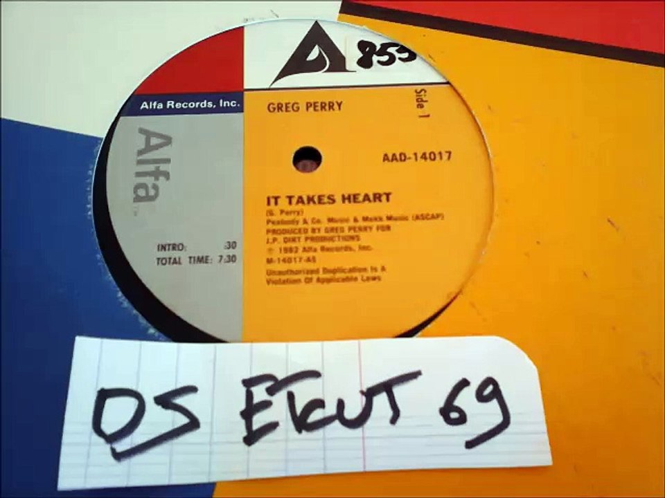 GREG PERRY -IT TAKES HEART(RIP ETCUT)ALFA REC 82