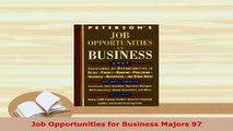 PDF  Job Opportunities for Business Majors 97 Ebook