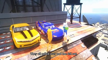 Spiderman Car For Kids - Roll Over (Ten in a bed) -  JAKE driving Lightning Color