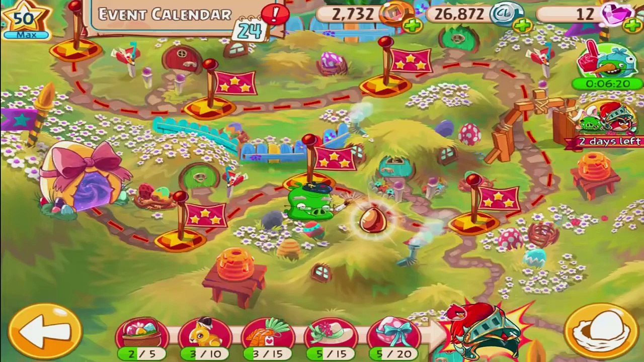 Angry Birds Epic: Easter Egg Hunt (Golden Cloud Castle) Time to Collecting Lucky Coins & S