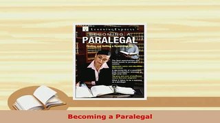 PDF  Becoming a Paralegal Download Full Ebook