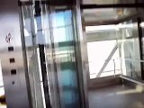Airtrain Bridge Elevators down to Street with BLUE INCHLINE LANTERNS!!! [JFK Terminal 6]
