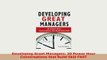Download  Developing Great Managers 20 Power Hour Conversations that Build Skill FAST Ebook