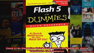 Flash 5 For Dummies Quick Reference For Dummies Quick Reference Computers