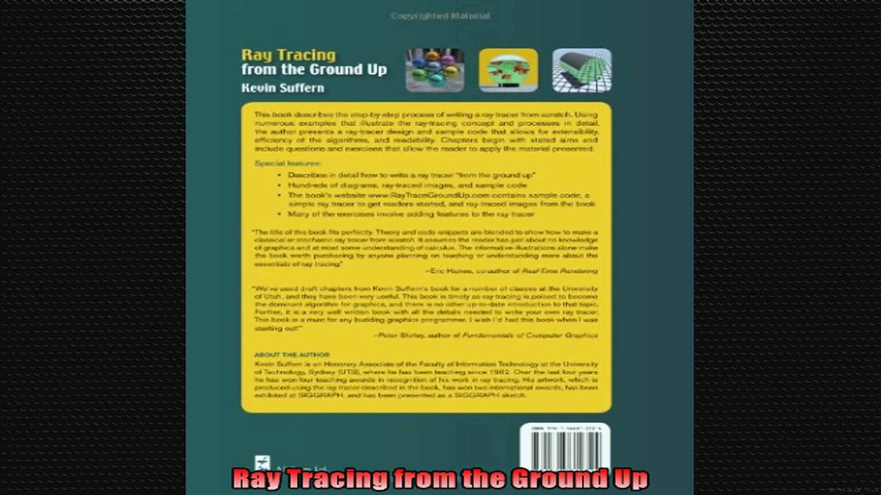 Ray Tracing from the Ground Up
