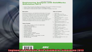 Engineering Analysis with SolidWorks Simulation 2013